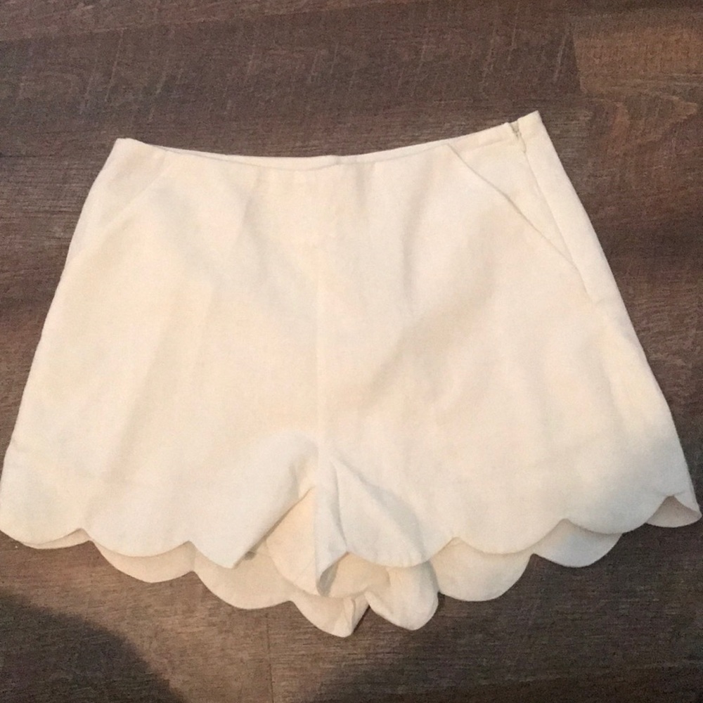 White Lined Shorts